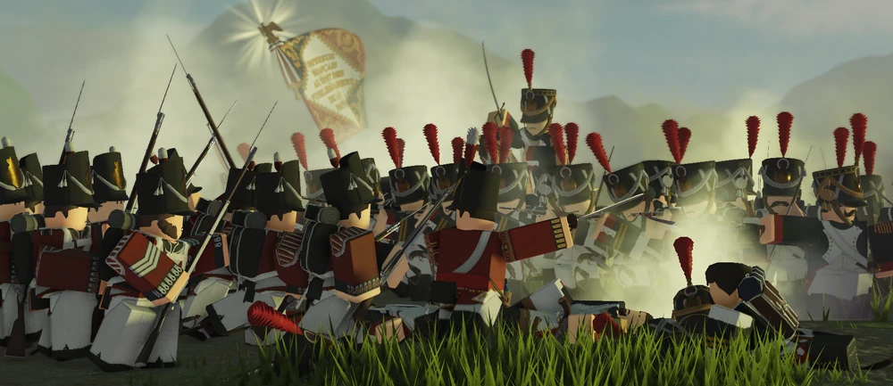 Line infantry volley